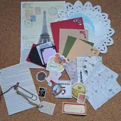 コラージュ、クラフト素材セット　F