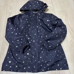 GAP星柄 フード、インナーフリース付 ジャケット ネイビー XXLレインコート