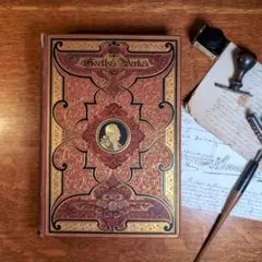 美しい装丁のドイツ洋書　アンティーク洋書　ゲーテ洋書　Goethe's