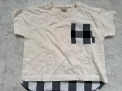 プティマイン　90サイズ　 Tシャツ　ギンガムチェック