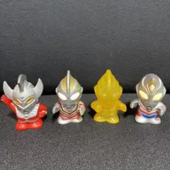 ウルトラマン指人形ソフビ４体