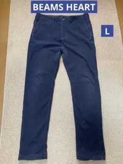 BEAMS HEART ワンダーシェイプ ストレッチ イージー パンツ ネイビー