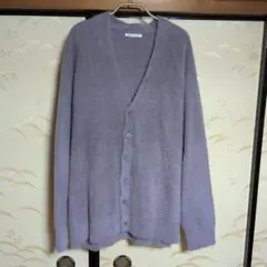 ZARA シャギーニット　パープル　カーディガン