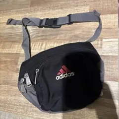 adidas ウエストポーチ 黒/グレー