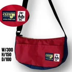 CHUMS × CLUB Jr.コラボ★ショルダーバッグ★軽量ナイロン★w300