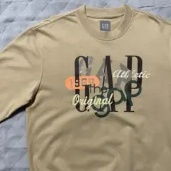 ●ギャップ●ビッグロゴスウェット XS ベージュ系 トレーナー y2k