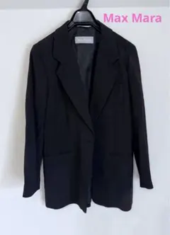 Max Mara/マックスマーラ 白タグ　テーラードジャケット　ブラックのサムネイル