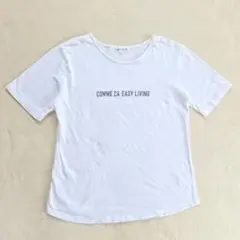 COMME CA EASY LIVING Tシャツ 白 L ロゴ シンプルのサムネイル