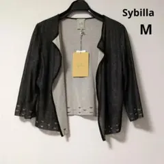 Sybilla ブラック 五分袖 ニットカーディガンのサムネイル