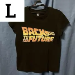 【デザイン必見】BACK TO THE FUTURE Tシャツ　レディース　L