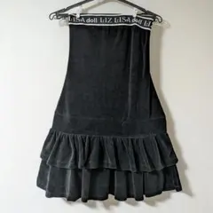 00s LIZ LISA doll ベアトップワンピース ベロア フリル 平成