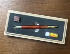 専用　野原工芸　スリム　チューリップウッド　新型クリップ　シルバー　ボールペン 木軸｜チューリップウッド ボールペン・スタンダード（野原工芸