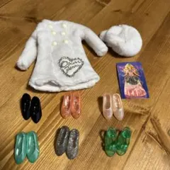 ジェニー用　服と帽子と靴のセット　レトロ