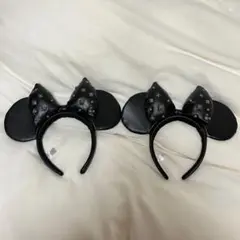 ディズニーミニーマウス　スタッズ レザー カチューシャ