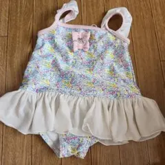 女の子用ワンピース水着 フリル付き