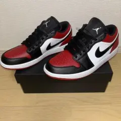 値下げ、AIR JORDAN 1 LOW BRED TOE ブレッドトゥ