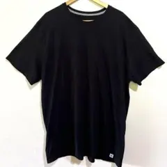 ラッセル Ｔシャツ クルーネック 半袖 3XL ビッグサイズ 黒 綿ポリ 普段着のサムネイル
