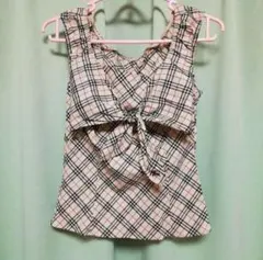 バーバリーブルーレーベル　ノースリーブ　トップス　ノバチェック　BURBERRY