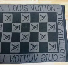 LOUIS VUITTON ダミエ マフラー ストール ひざ掛け ロゴ