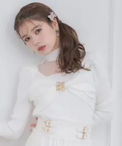 ROJITA シアーデコルテツイストリボンニットのサムネイル