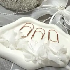 ペーパークリップ saving バインダー 貯金 お花 シアー Y2K ホワイト