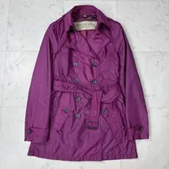 極美品✨バーバリーロンドン　トレンチコート イタリア製生地　ナイロン　パープル 2025年最新】バーバリー ナイロン コートの人気アイテム - メルカリ
