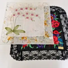 花柄ハンカチ3枚セット