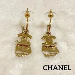 CHANEL No.5 香水瓶 ココマーク 揺れる ピアス ゴールド ビンテージ 