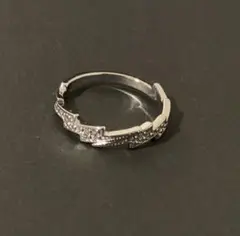 16号　CZダイヤ　ライトニングシルバーリング　新品
