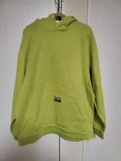 adidas ライムグリーン フード付きパーカー L