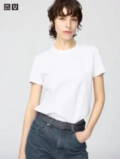 UNIQLO ユニクロ クルーネックT ホワイトのサムネイル