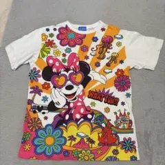 【美品】東京ディズニーリゾート ミニーマウス カラフル Tシャツ Mサイズ