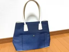 ネイビー デニム風 トートバッグのサムネイル