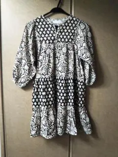 ZARA☆チュニックワンピ☆美品☆9サイズ可愛い☆キルティング☆七分袖☆オシャレのサムネイル