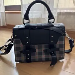Candy Stripper リボン付き 2WAY チェック柄 ショルダーバッグのサムネイル