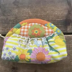 花柄♡ハンドメイドミニポーチ