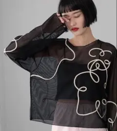 LOWRYSFARM シースルーデザインカットソー