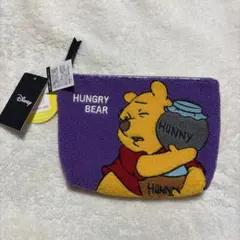 ディズニー　プーさん　ポーチ　ハングリーベア　サガラ　刺繍