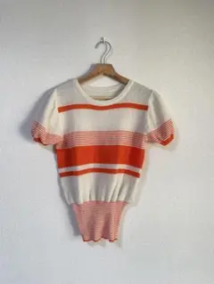 オレンジ ニット