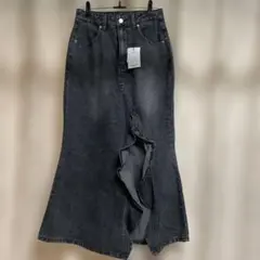 GRLスリットラッフルデニムマーメイドスカート[nh190]【新品未使用】 L