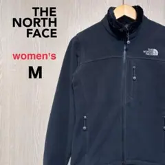 ザノースフェイス☆フリースジャケット　レディースＭ　ブラック　刺繍ロゴ