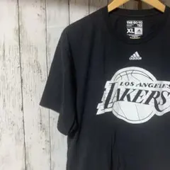 adidas Lakers ビッグロゴ　プリント　バスケ　NBA ストリート古着