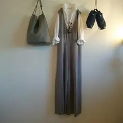 ✔autumn❗《新品》オススメ❗定番♥relaxリブニットソーオールインワン