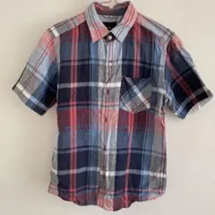 TK MIXPICE チェック柄 半袖シャツ サイズ2