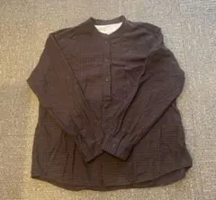 無印　両面起毛フランネル　スタンダードカラー　ブラウス