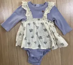 紫色の長袖ロンパース 70cm aprelescours