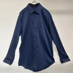 ブラックレーベルクレストブリッジ　ロゴ刺繍　長袖シャツsize40 くすみブルー