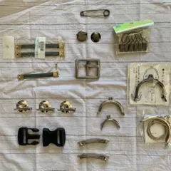 がま口 ベルトバックル ブローチ リングクリップ ヘアアクセサリー パーツ 17