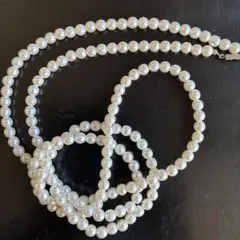ホワイトパール 模造品ネックレス　ロングタイプ