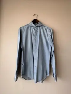 nano LIBRARY 長袖シャツ ライトブルー